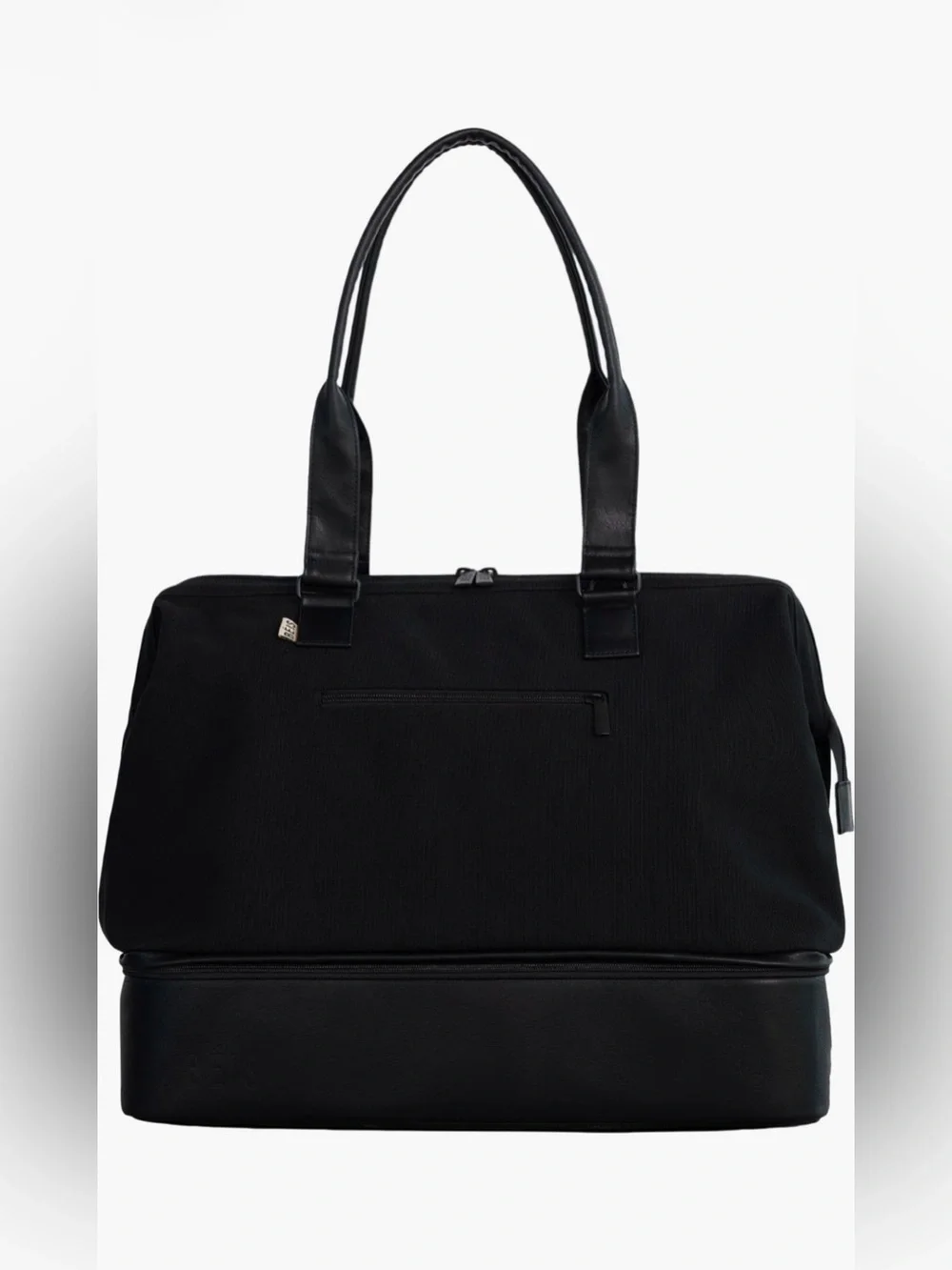 BEIS Black Two-Tier Weekender Travel Tote
